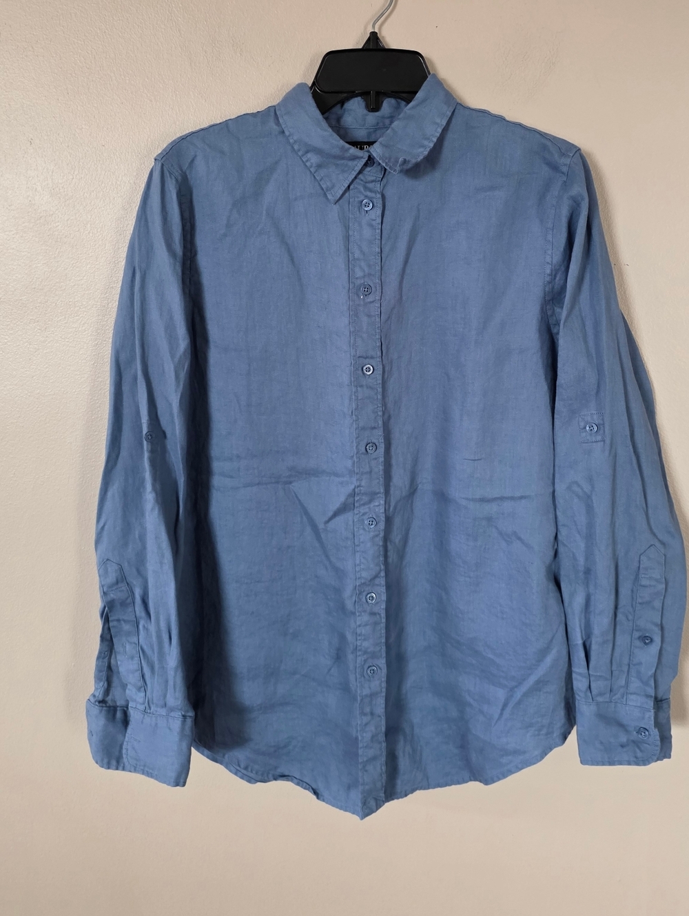 Lauren Ralph Lauren Women's Point Collar Button Up Blouse Size Medium